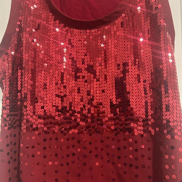 The Limited Red Sequin Tank Top Women’s Size S - Picture 3 of 7